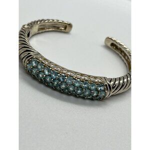 925 STERLING SILVER TOPAZ HINGE BRACELET
